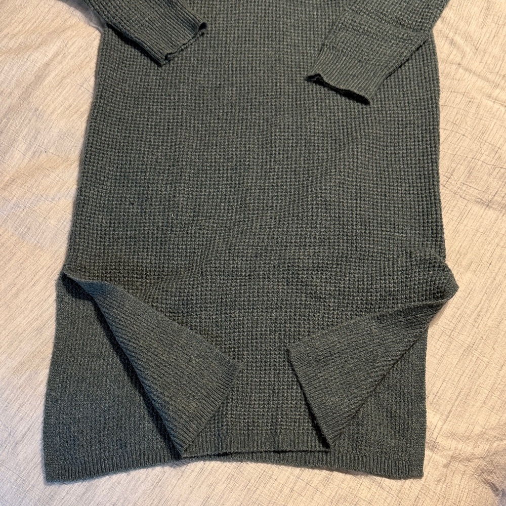 Universal Thread Knit Henley Sweater Dress in Dark Teal Midi Small - Picture 6 of 7